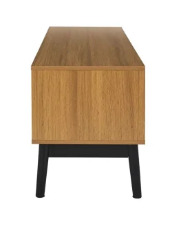 Rétro Chic Regale & Schränke<TV-Regal "Felix" in Hellbraun/ Schwarz - (B)110 x (H)48 x (T)40 cm