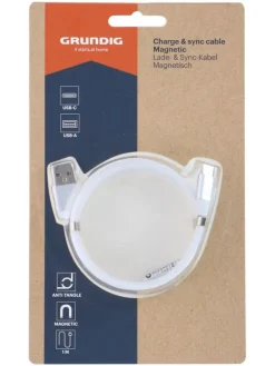 GRUNDIG Technikzubehör<USB-A-USB Typ-C-Kabel in Weiß - (L)100 cm