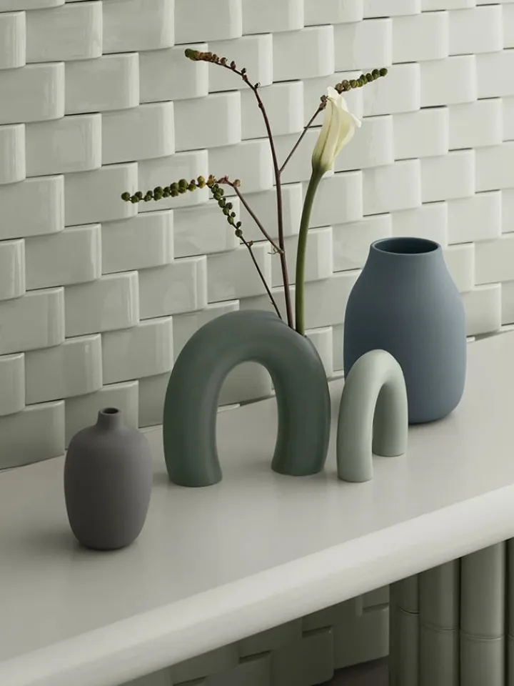 Blomus Kerzen, Vasen & Mehr<Vase "Colora" in Hellgrau - (H)20 x Ø 14 cm