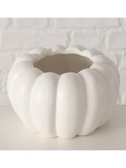 Boltze Kerzen, Vasen & Mehr<Vase "Dima" in Weiß - (H)10 x Ø 16 cm