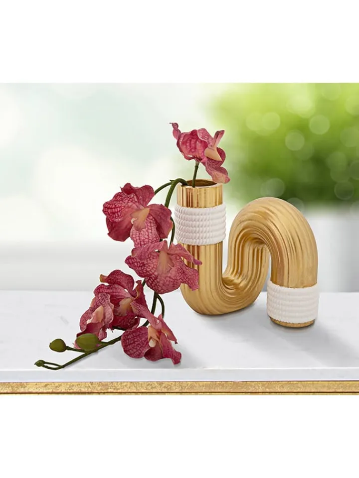 Mauro Ferretti Kerzen, Vasen & Mehr<Vase in Gold - (B)10,5 x (H)12,5 x (T)10,5 cm