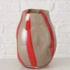 Boltze Kerzen, Vasen & Mehr<Vase "Larana" in Beige/ Rot - (H)23 cm