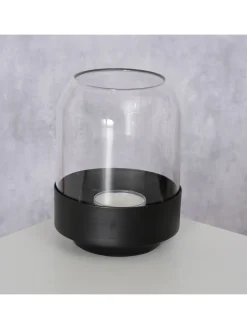 Boltze Kerzen, Vasen & Mehr<Vase ''Malena'' in Schwarz - (H)12,5 x Ø 9 cm