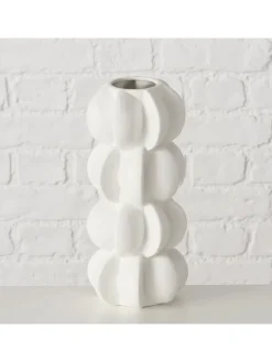 Boltze Kerzen, Vasen & Mehr<Vase ''Meritt'' in Weiß - (H)25,5 x Ø 11,5 cm