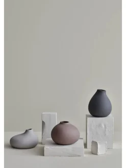 Blomus Kerzen, Vasen & Mehr<Vase "Nona" in Hellgrau - (B)17 x (H)13 x (T)18 cm