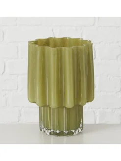 Boltze Kerzen, Vasen & Mehr<Vase ''Ragusa'' in Grün - (H)24 x Ø 17,7 cm