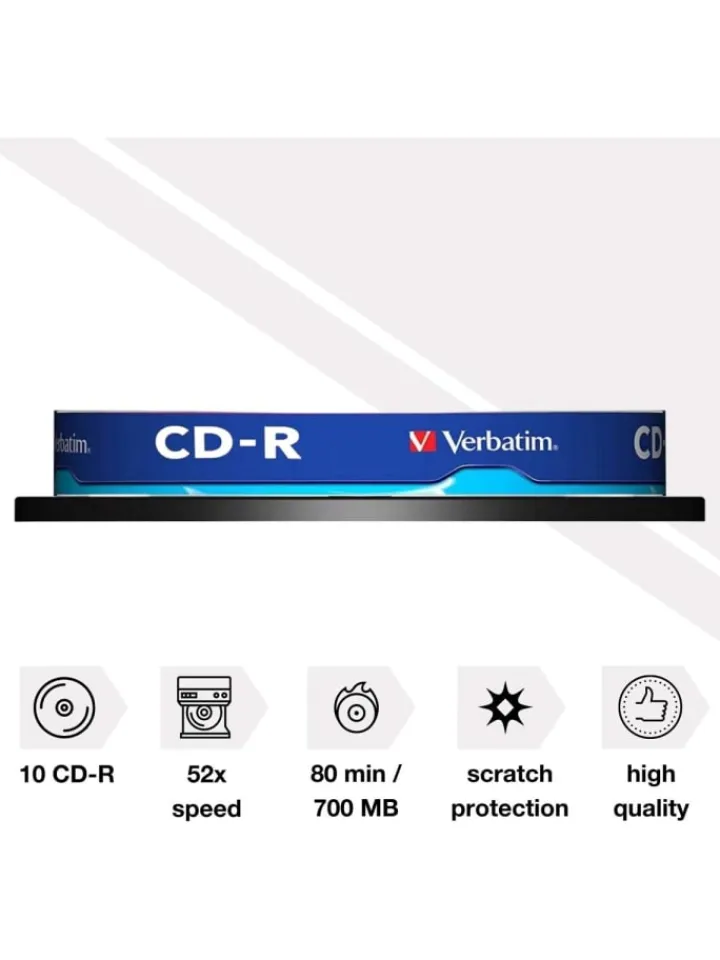 COFI 1453 Tv & Audio<Verbatim CD-R Medien 80Min/700MB/52x zuverlässige Datensicherung in Blau