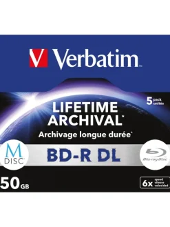 COFI 1453 Tv & Audio<Verbatim M-DISC BD-R DL 50GB/1-6x Jewelcase (5 Disc) in Blau