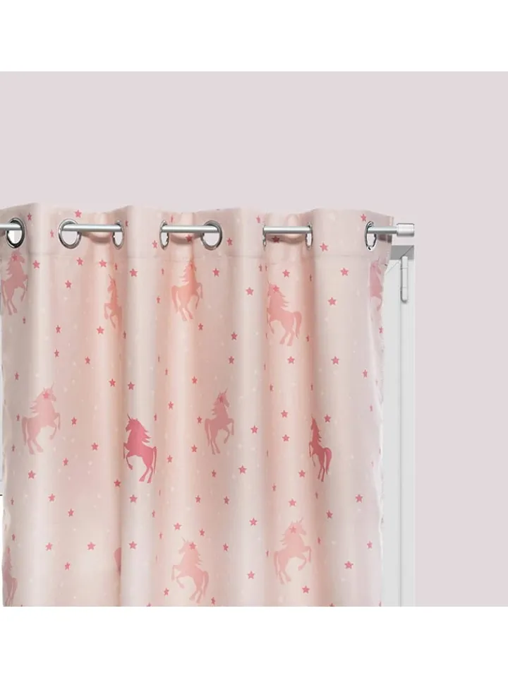 WellHome for Kids Gardinen, Jalousien & Rollos<Verdunkelungsvorhang in Rosa - (L)250 x (B)140 cm