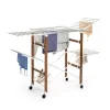 InnovaGoods Weitere Haushaltshelfer<Vertikaler klappbarer Wäscheständer in Silber/ Braun - (H)129 cm