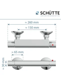 Franz Joseph Schütte Badarmaturen<VICO Thermostat Duscharmatur, Chrom