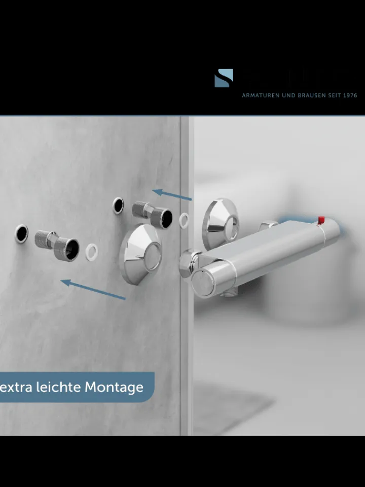 Franz Joseph Schütte Badarmaturen<VICO Thermostat Duscharmatur, Chrom