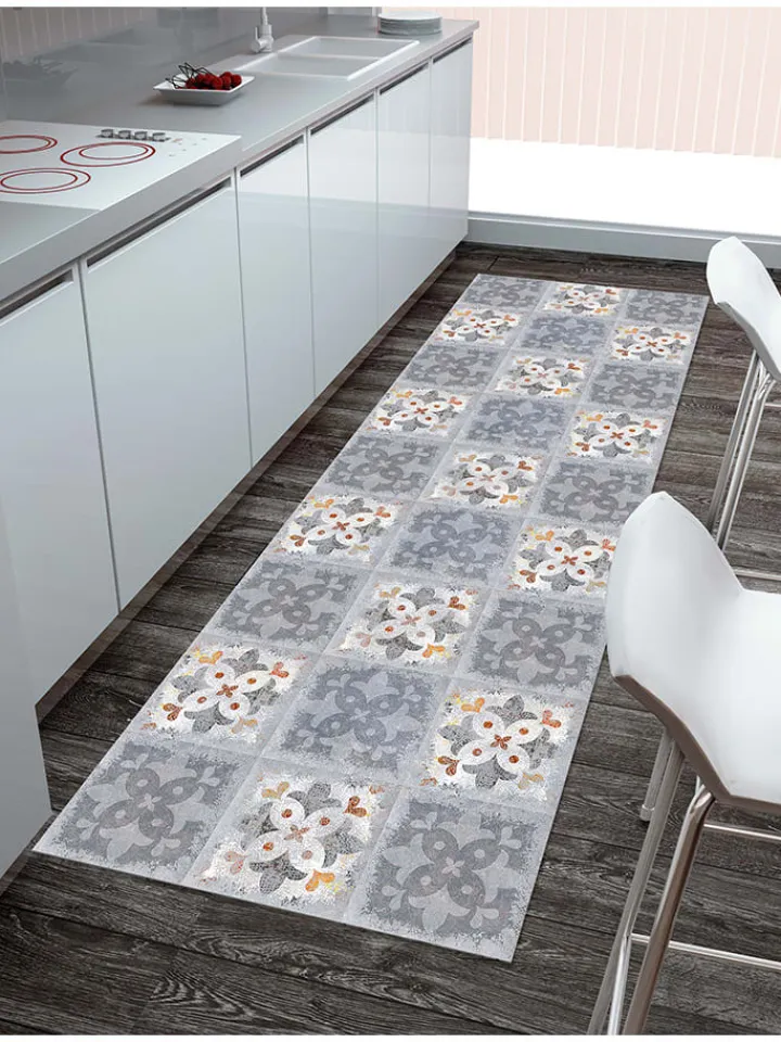deco Rugs & Carpet Teppiche & Fußmatten<Vinyl-Teppich in Grau