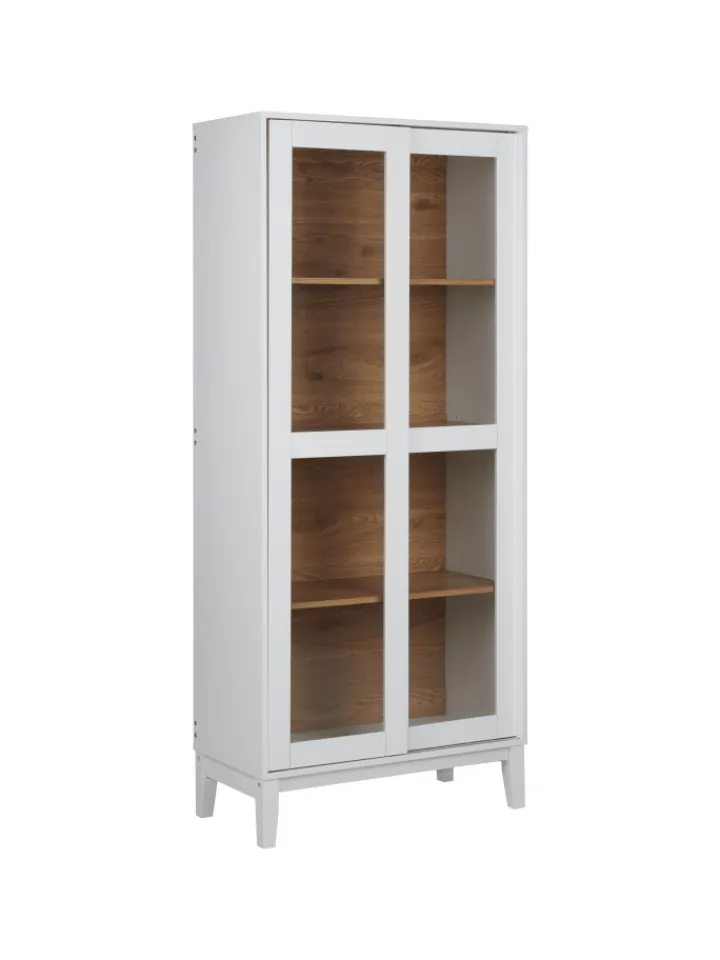 Beliani Regale & Schränke<Vitrine RUMSON in Weiß - (W) 80 x (H) 183 x (L) 40 cm