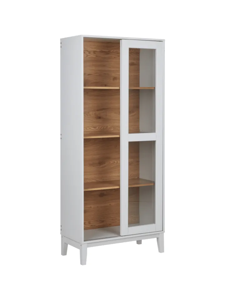 Beliani Regale & Schränke<Vitrine RUMSON in Weiß - (W) 80 x (H) 183 x (L) 40 cm