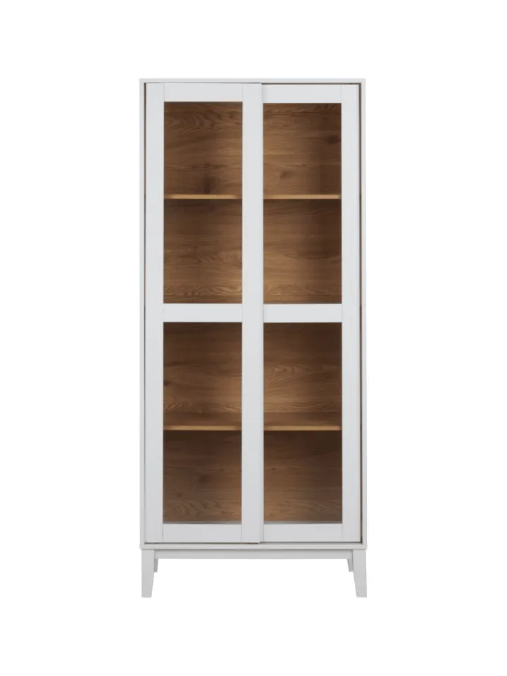 Beliani Regale & Schränke<Vitrine RUMSON in Weiß - (W) 80 x (H) 183 x (L) 40 cm