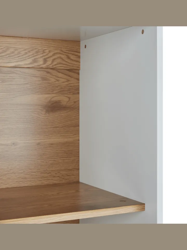Beliani Regale & Schränke<Vitrine RUMSON in Weiß - (W) 80 x (H) 183 x (L) 40 cm