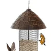 COSTWAY Vögel<Vogelfutterhaus in Braun