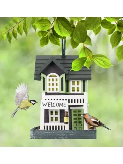 relaxdays Vögel<Vogelfutterhaus in Bunt