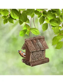 relaxdays Vögel<Vogelfutterhaus in Natur