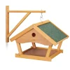 relaxdays Vögel<Vogelfutterhaus in Natur - (B)42,5 x (H)35 x (T)40,5 cm
