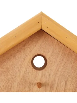 relaxdays Vögel<Vogelfutterhaus in Natur/ Grün - (B)66 x (H)137 x (T)59 cm