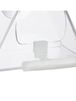 relaxdays Vögel<Vogelfutterhaus in Transparent - (B)12,5 x (H)13 x (T)7,5 cm