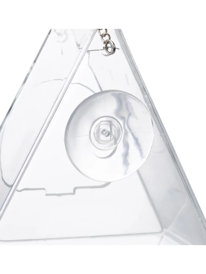 relaxdays Vögel<Vogelfutterhaus in Transparent - (B)12,5 x (H)13 x (T)7,5 cm