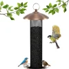 COSTWAY Vögel<Vogelfutterhaus zum Aufhängen Ø 16 x 40 cm in Schwarz