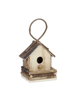 relaxdays Vögel<Vogelhaus in Natur - (B)18x (H)32 x (T)14,5 cm