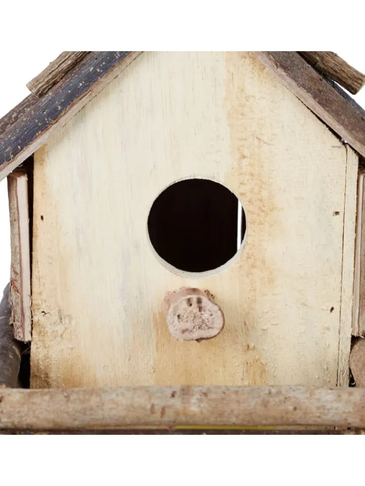 relaxdays Vögel<Vogelhaus in Natur - (B)18x (H)32 x (T)14,5 cm