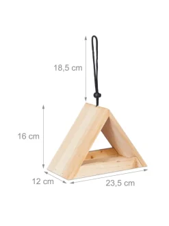 relaxdays Vögel<Vogelhaus in Natur - (B)23,5x (H)16 x (T)12 cm