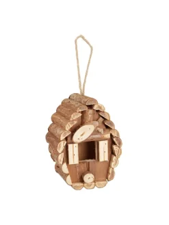 relaxdays Vögel<Vogelhaus in Natur - (B)11x (H)24,5 x (T)8 cm