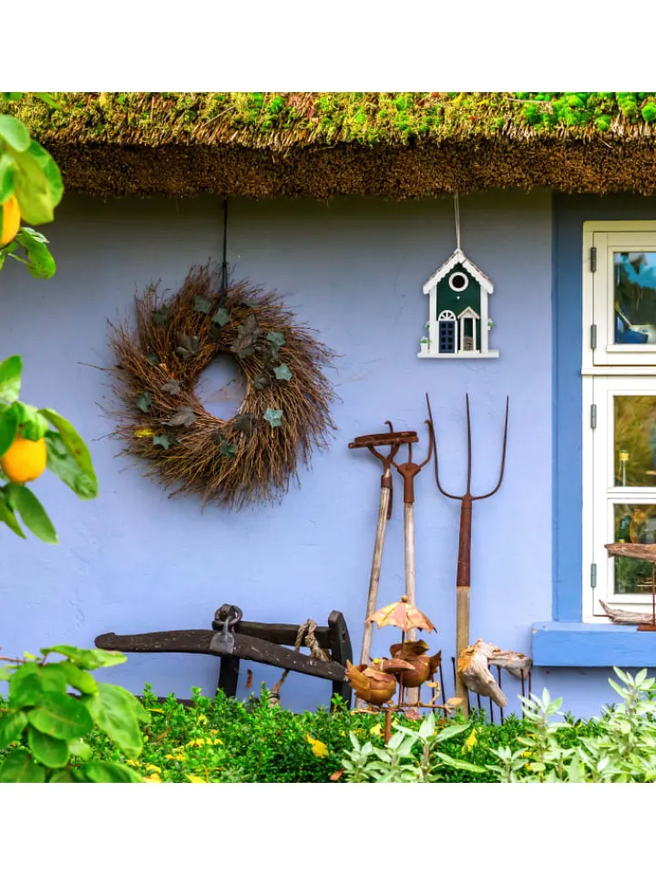 relaxdays Vögel<Vogelhaus "Landhaus" in Bunt