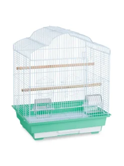 relaxdays Vögel<Vogelkäfig in Grün - (B)46,5 x (H)56,5 x (T)35,5 cm