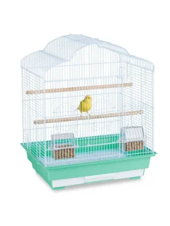 relaxdays Vögel<Vogelkäfig in Grün - (B)46,5 x (H)56,5 x (T)35,5 cm