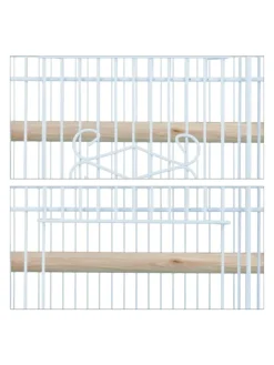 relaxdays Vögel<Vogelkäfig in Grün - (B)46,5 x (H)56,5 x (T)35,5 cm