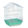 relaxdays Vögel<Vogelkäfig in Hellblau/Mintgrün - (B)39,5 x (H)49 x (T)32 cm