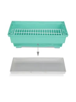 relaxdays Vögel<Vogelkäfig in Hellblau/Mintgrün - (B)39,5 x (H)49 x (T)32 cm