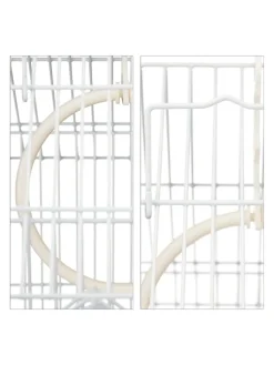 relaxdays Vögel<Vogelkäfig in Hellblau/Mintgrün - (B)42,5 x (H)50 x (T)33 cm