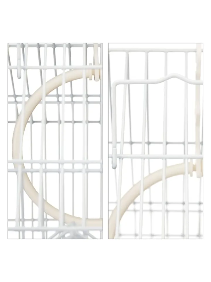 relaxdays Vögel<Vogelkäfig in Hellblau/Mintgrün - (B)42,5 x (H)50 x (T)33 cm