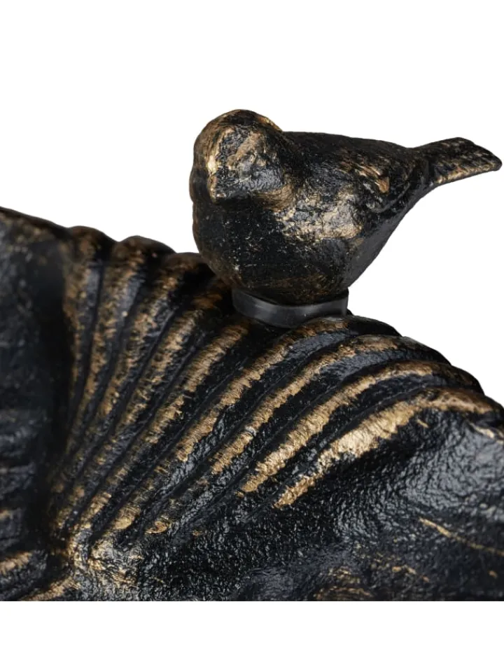 relaxdays Vögel<Vogeltränke Antik in Bronze