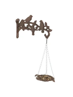 relaxdays Vögel<Vogeltränke in Bronze