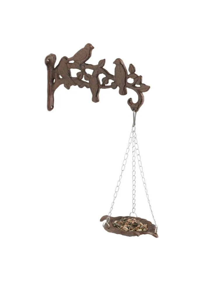 relaxdays Vögel<Vogeltränke in Bronze