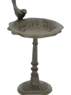 POSIWIO Gartendekoration<Vogeltränke in Grau - (B)21 x (H)28 cm