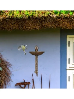 relaxdays Vögel<Vogeltränke Welcome in Braun