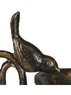 relaxdays Vögel<Vogeltränke Welcome in Bronze