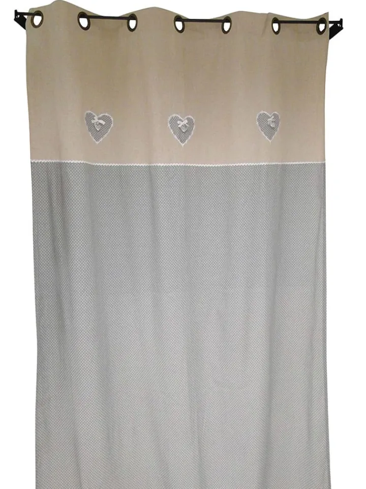 Anticline Gardinen, Jalousien & Rollos<Vorhang in Hellgrau/ Beige - (L)250 x (B)140 cm
