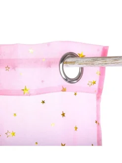 WellHome for Kids Gardinen, Jalousien & Rollos<Vorhang in Weiß/ Gold- (L)250 x (B)140 cm