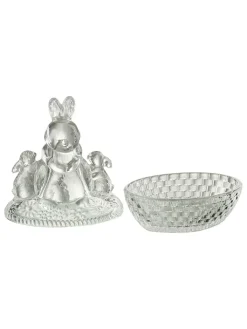 J Line Aufbewahren & Servieren<Vorratsglas "Familie Hase" in Transparent - (B)13 x (H)17 x (T)9,5 cm